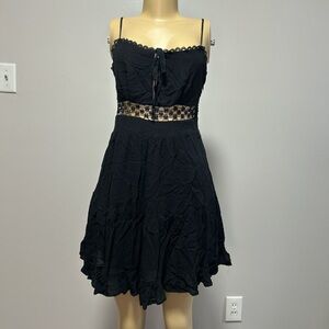 Forever 21 Black Mini Dress with Lace Detail